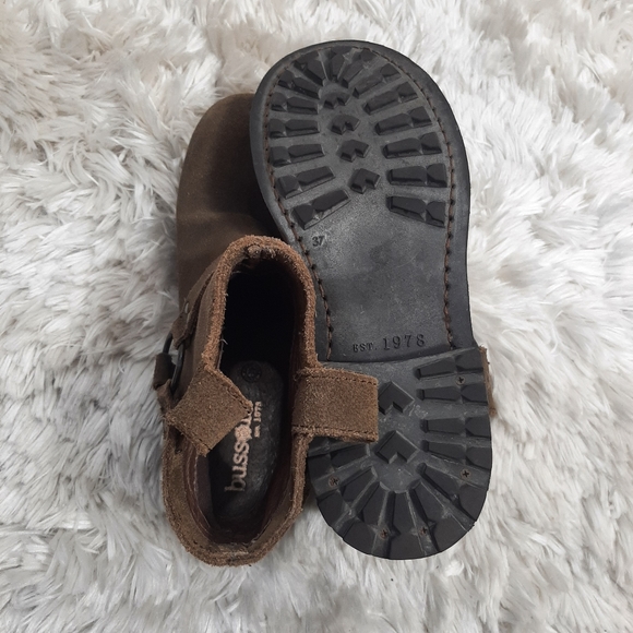 Bussola Suede Moto Ankle Boots Size 37 Green/Brown - Picture 3 of 11